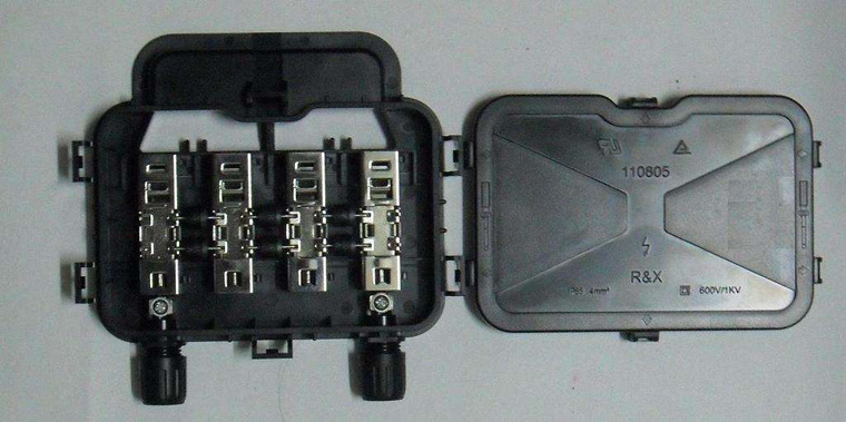 光伏組件的中間接線盒是什么作用,光伏板接線盒4個端子怎么接線